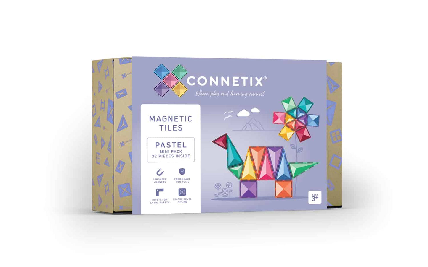 Connetix Tiles - 32 Piece Pastel Mini Pack