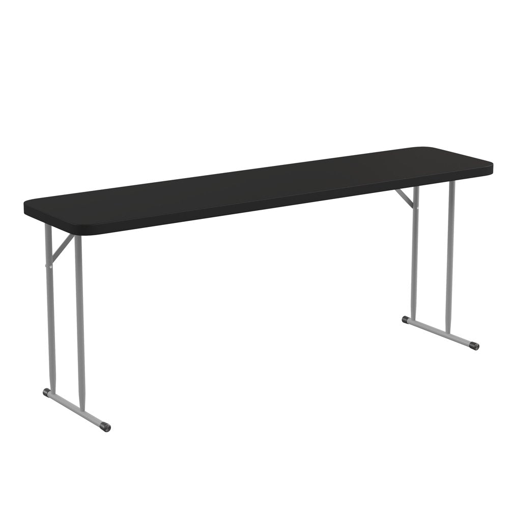 Flash Furniture Kathryn Rectangular Plastic Folding Tables, Black