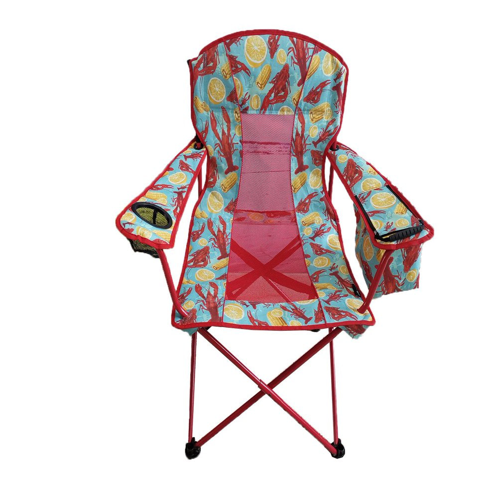 Ozark Trail Oversized Mesh Cooler Chair, Crawfish
