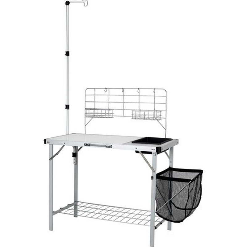 Ozark Trail Camping Table, Silver, 39 L in X 19.7 W in X 76 H In