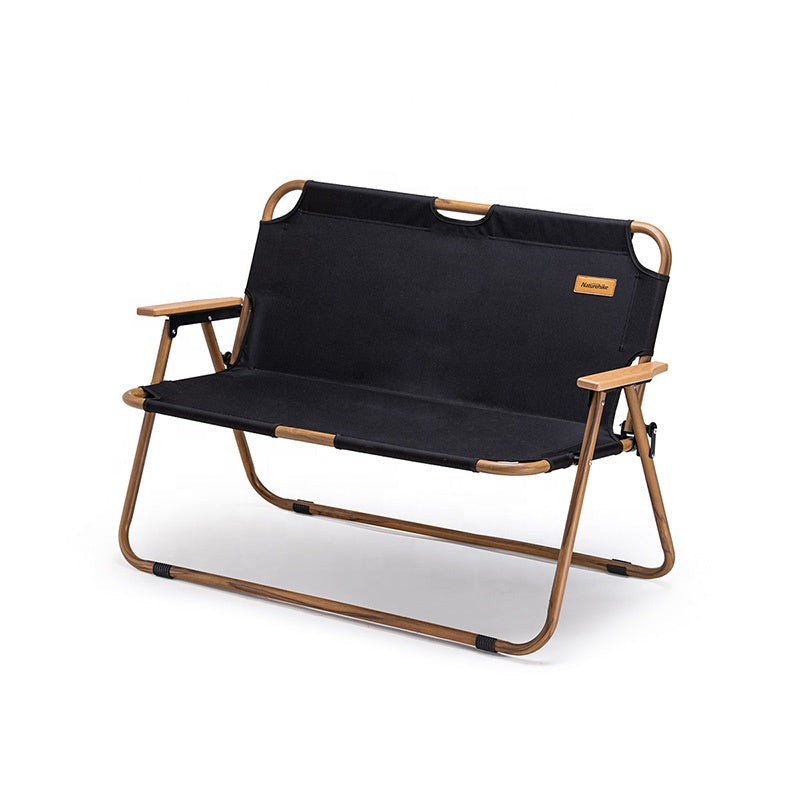 Wood Grain Double Camping Chair