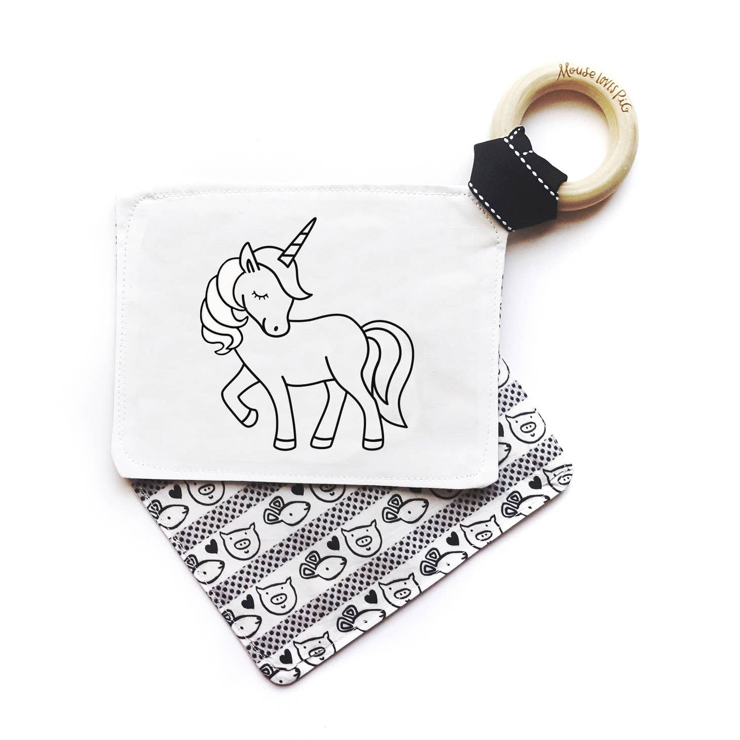 Mouse Loves Pig Crinkle Toy Unicorn