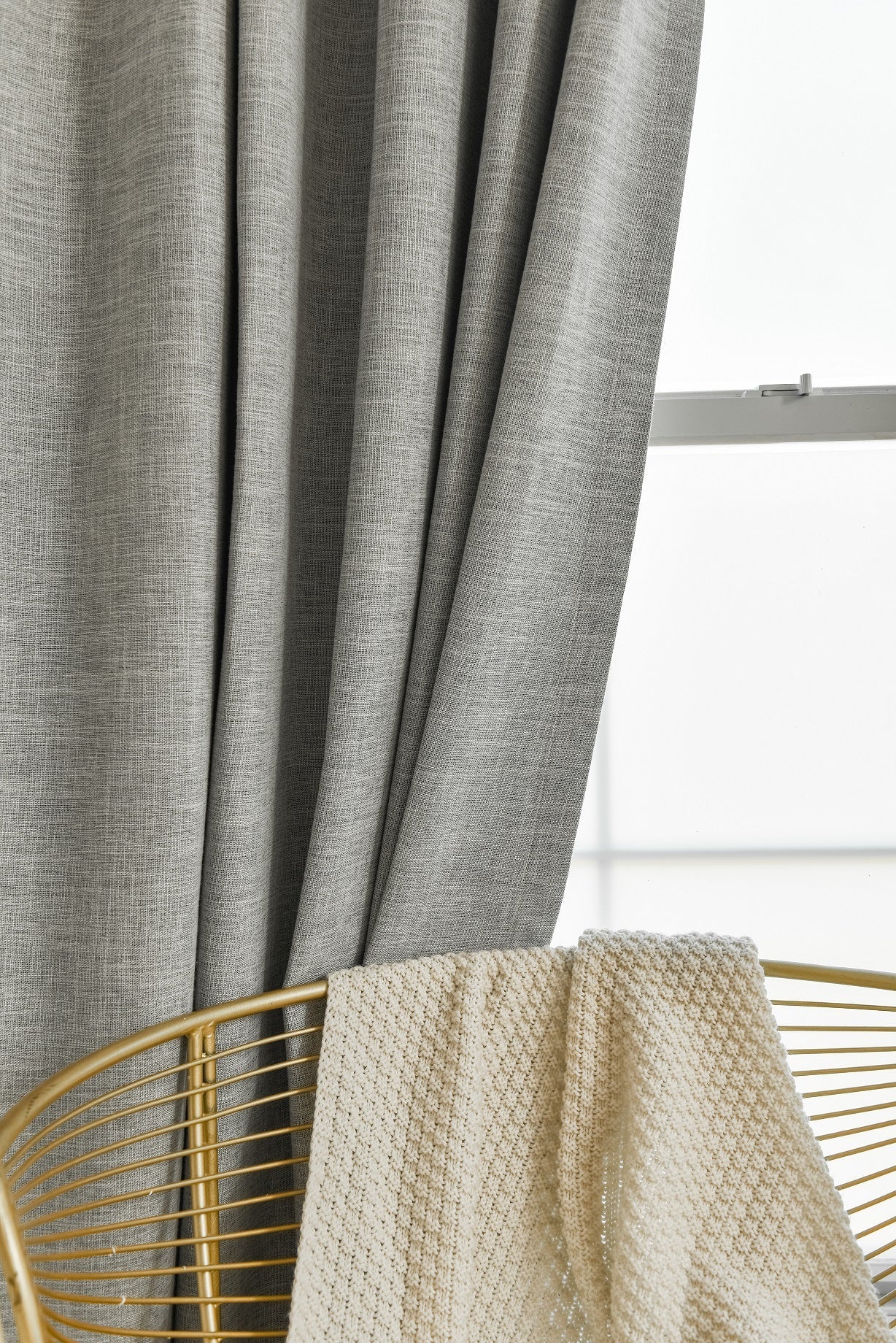 100% Total Blackout Curtain Scottish Linen Textured, Customize Size/Head, 1 Panel