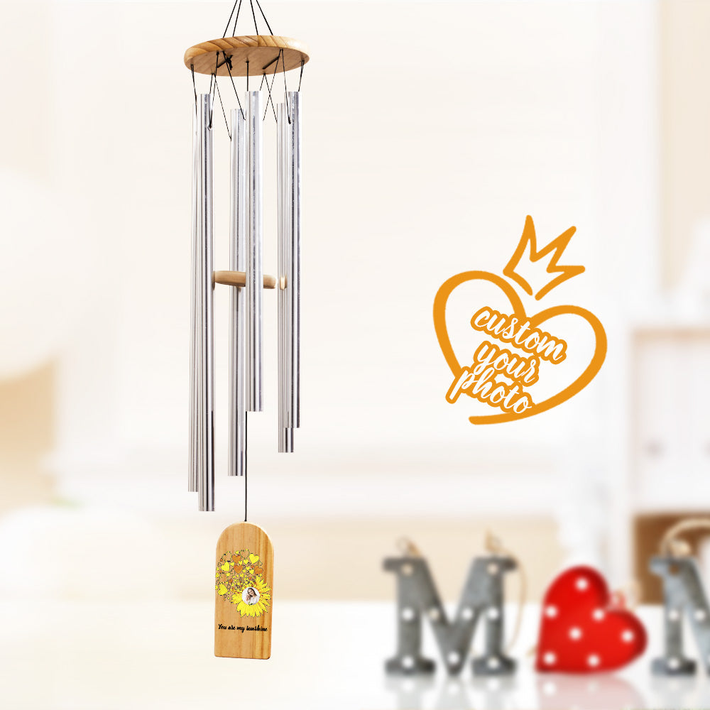 Mother's Day Wind Chimes Custom Photo Wind Chimes You Are My Sunshine Gift for Mother