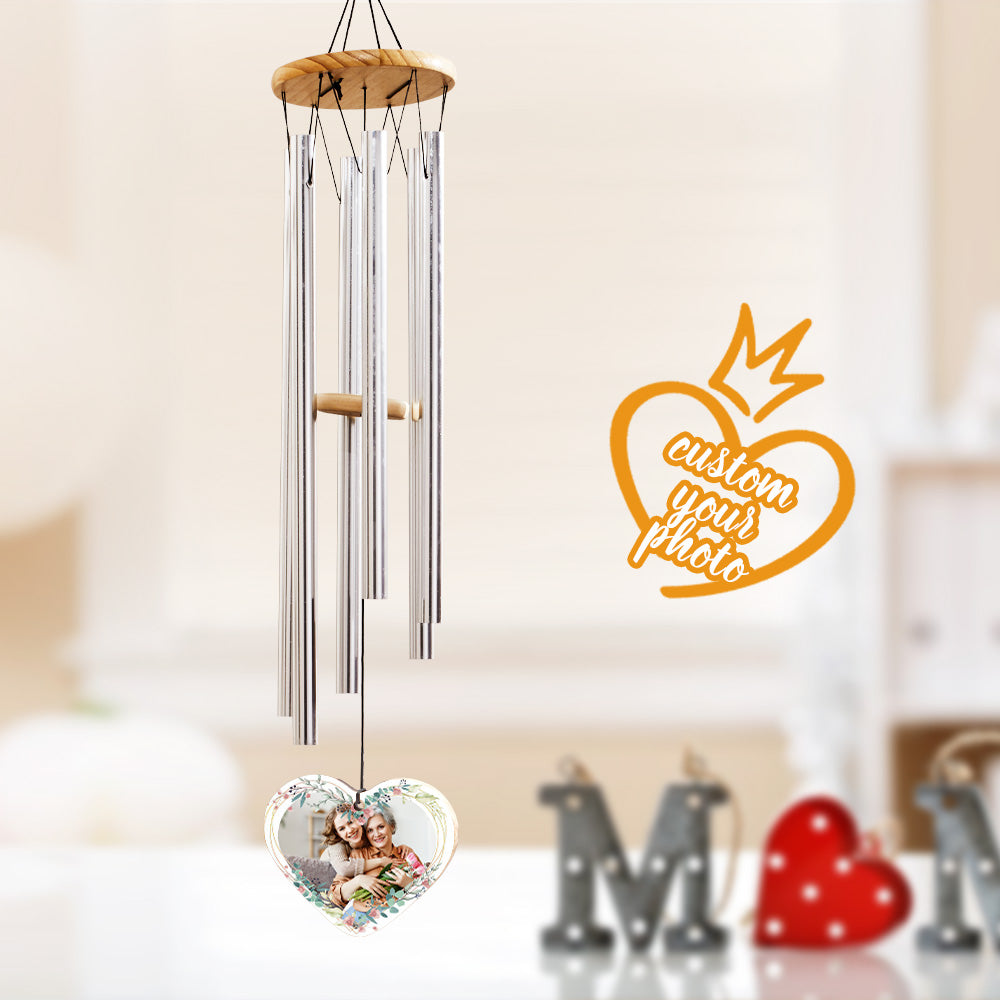 Custom Photo Wind Chimes Mother's Day Wind Chimes Gift for Her