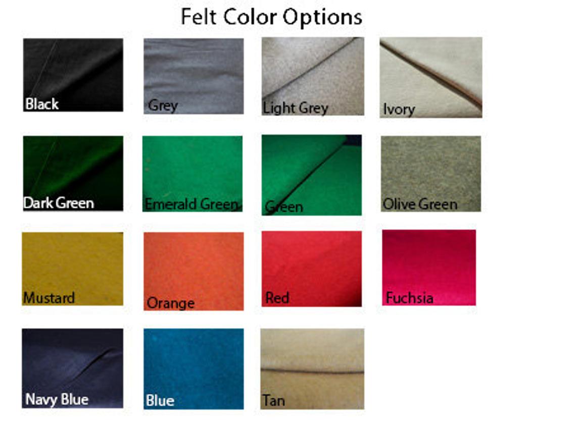 Wool Felt Curtains With Leather Tab and Snap Button Closure