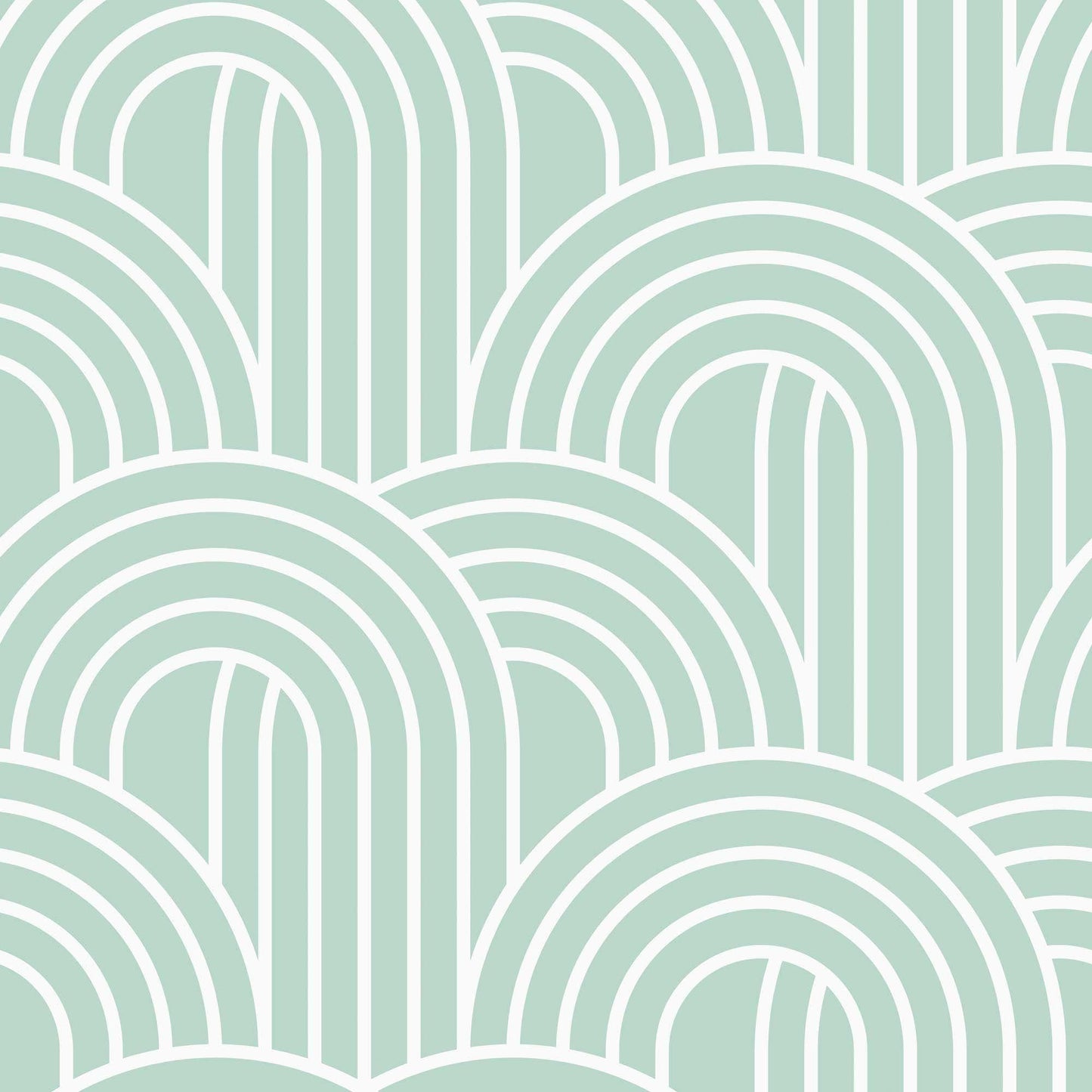 Wave After Wave Wallpaper in Mint