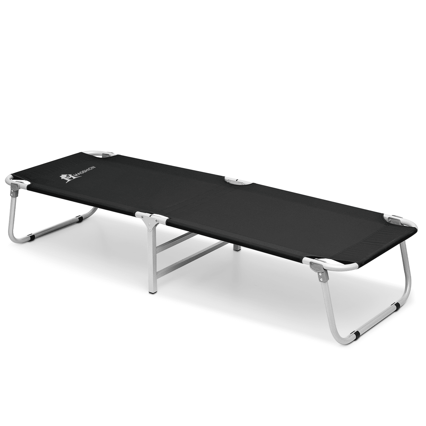 Magshion Camping Cot for Adults, Folding Cot Portable Sleeping Bed, Lightweight Backpacking Cot for Tent Outdoor Hiking Travel RV Beach, 300lbs Capacity, Black