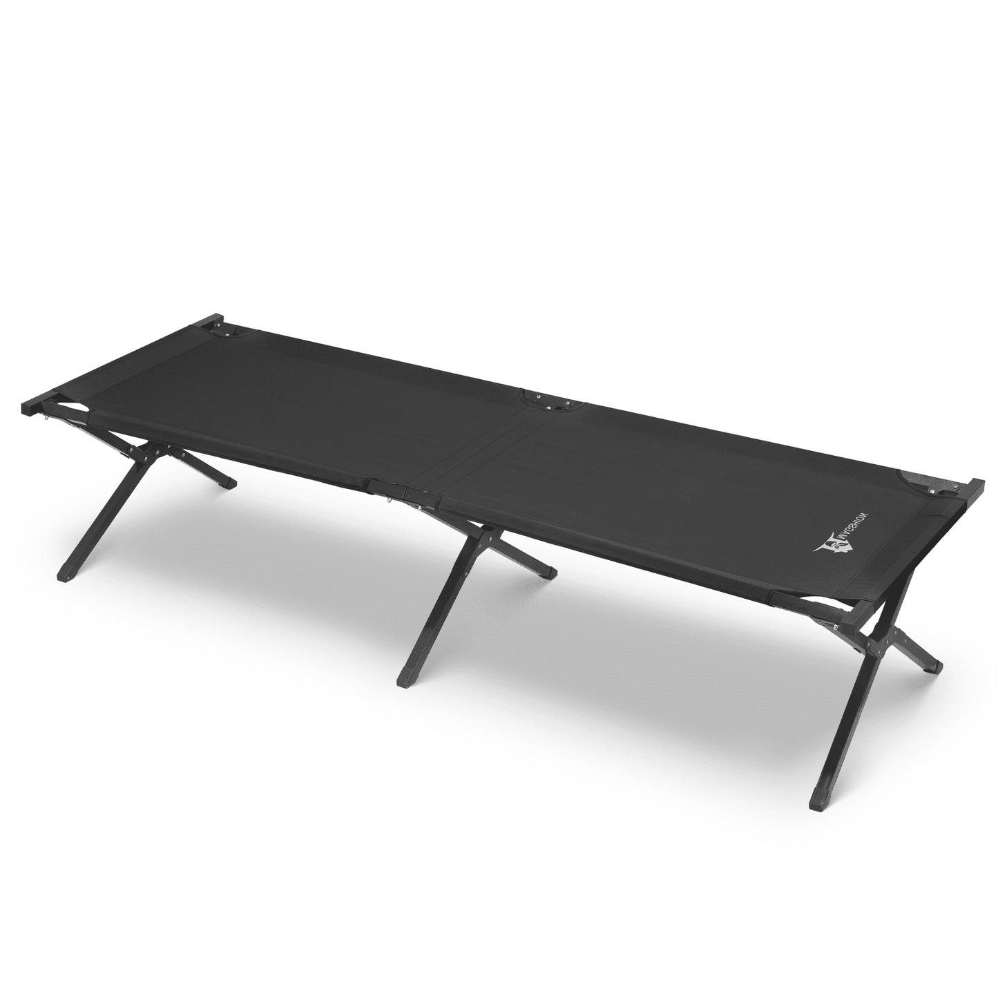 Magshion Folding Camping Cot Camp Bed, Portable Sleeping Cot with Carrying Bag for Outdoor Hiking Travel, 330lbs Capacity, Black