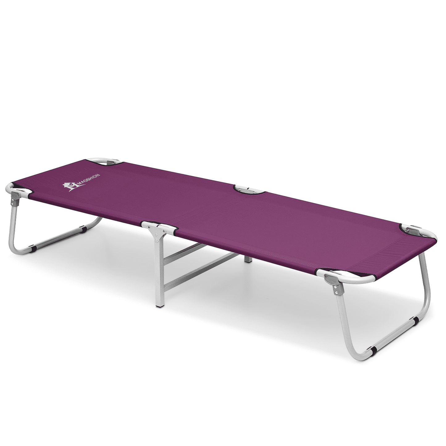 Magshion Folding Camping Cot, Sleeping Bed, Tent Cot with Storage Bag, Holds Up to 300lbs, Folding Bed for Outdoor Hiking Backpacking Picnic Camping, Purple
