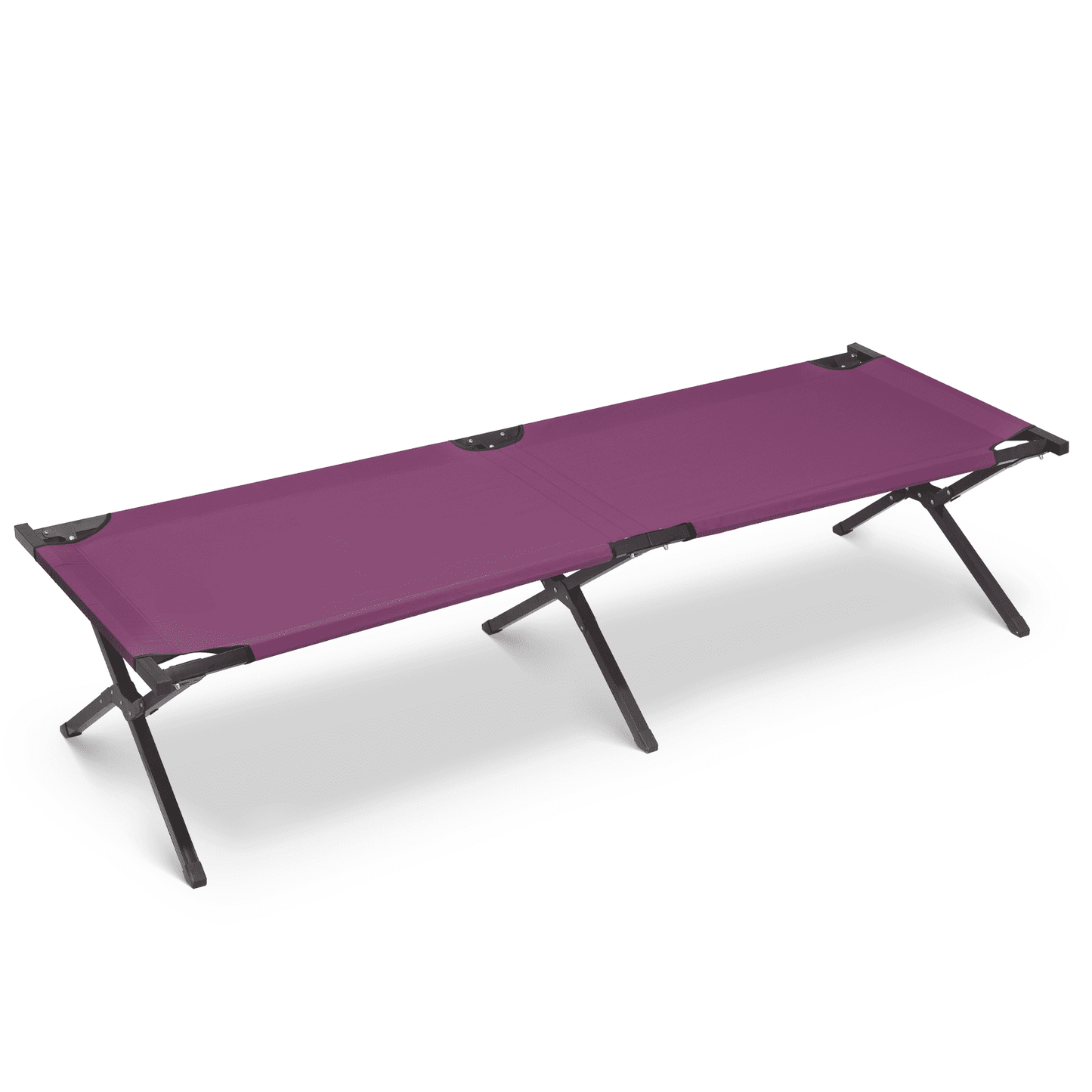 MoNiBloom Foldable Camping Cot for Adults, Portable Military Style Folding Sleeping Bed Tent Camp Bed with Carrying Bag, Purple