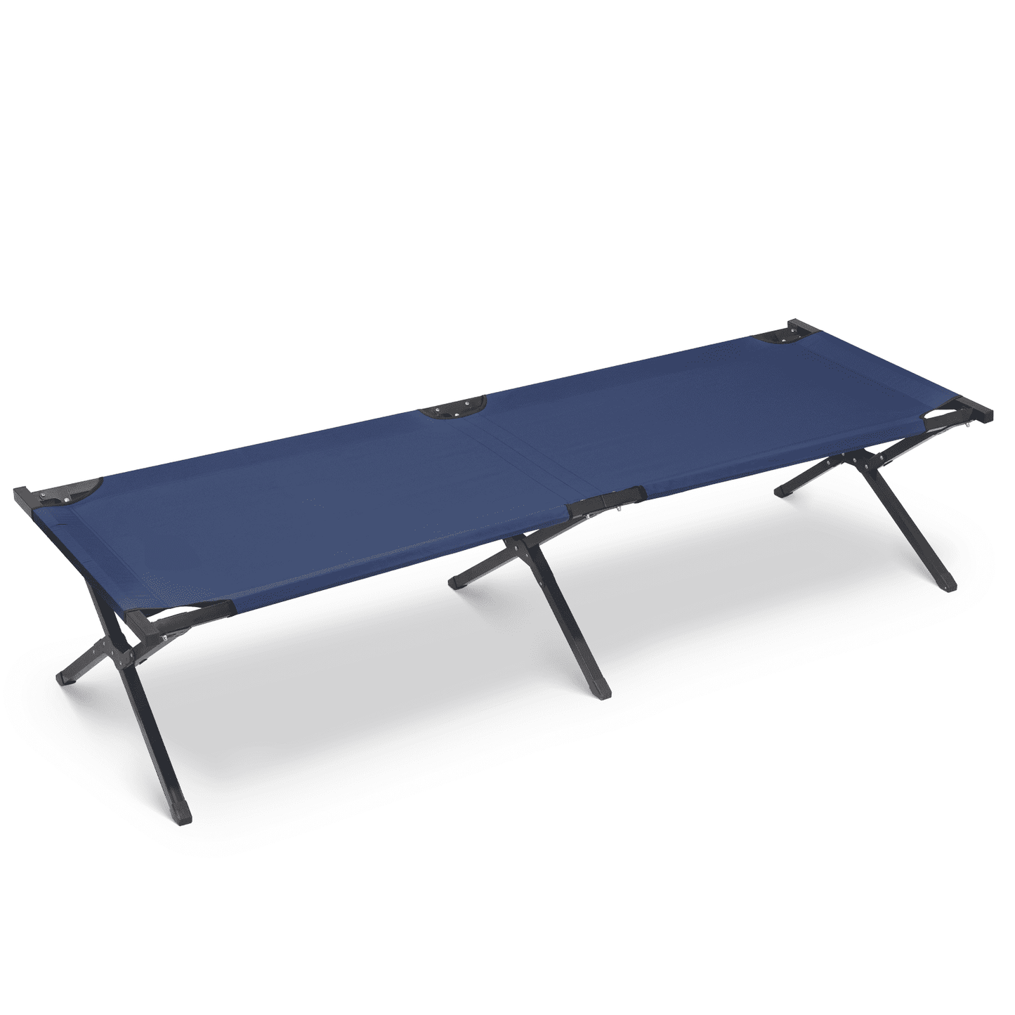 MoNiBloom Folding Bed for Camping, Portable Lightweight Tent Sleeping Cot with Carrying Bag for Adults, 330 lbs Load Capacity, Navy Blue