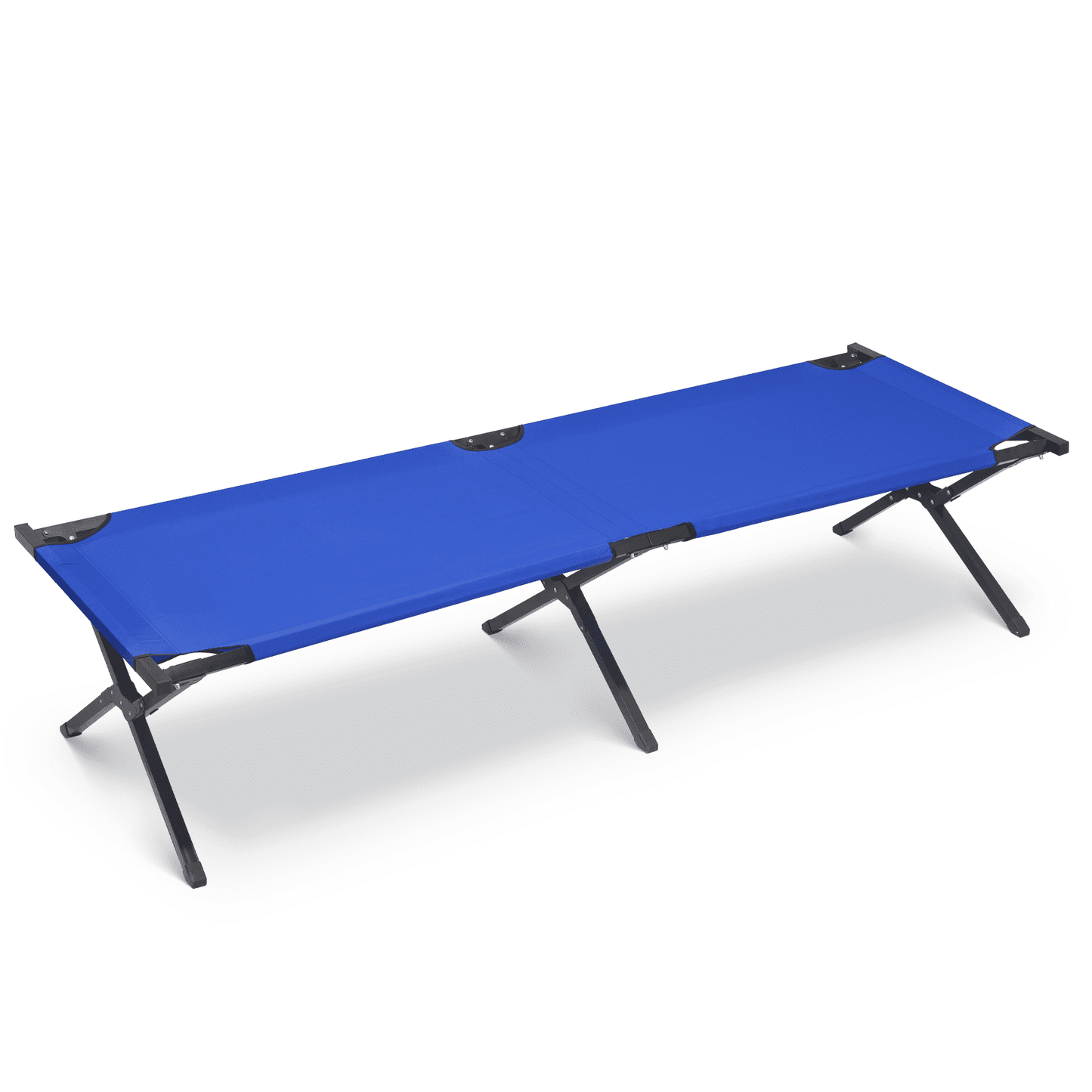 MoNiBloom Folding Camping Cot Military Cot, Portable Tent Sleeping Cot with Carrying Bag for Outdoor Hiking Beach, 330lbs Capacity, Blue