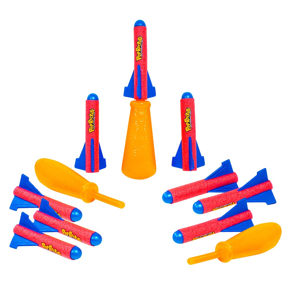 Blast Off Pop Rocketz - 9 Rockets & 3 Launchers