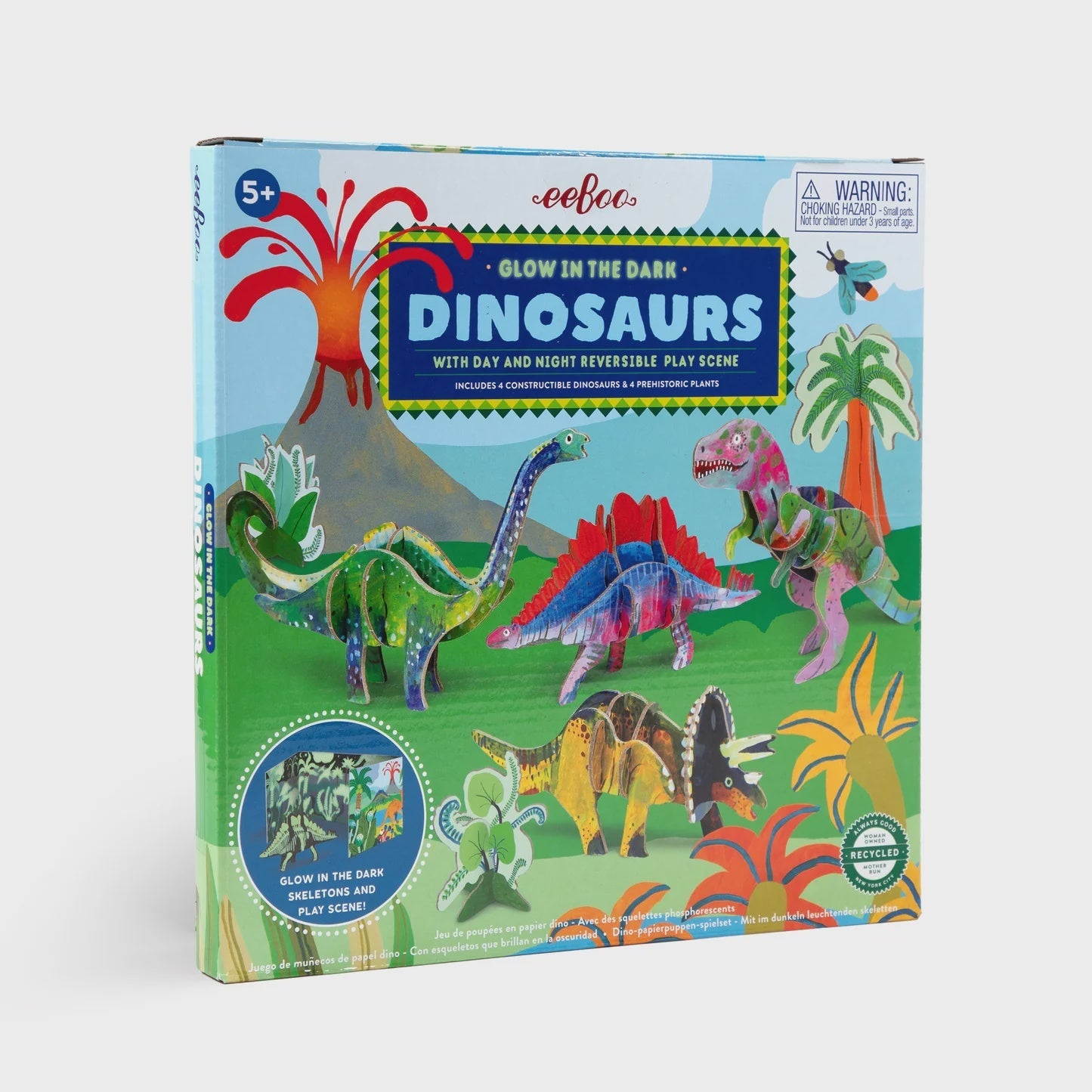 Dino 3D Glow in the Dark Play Set