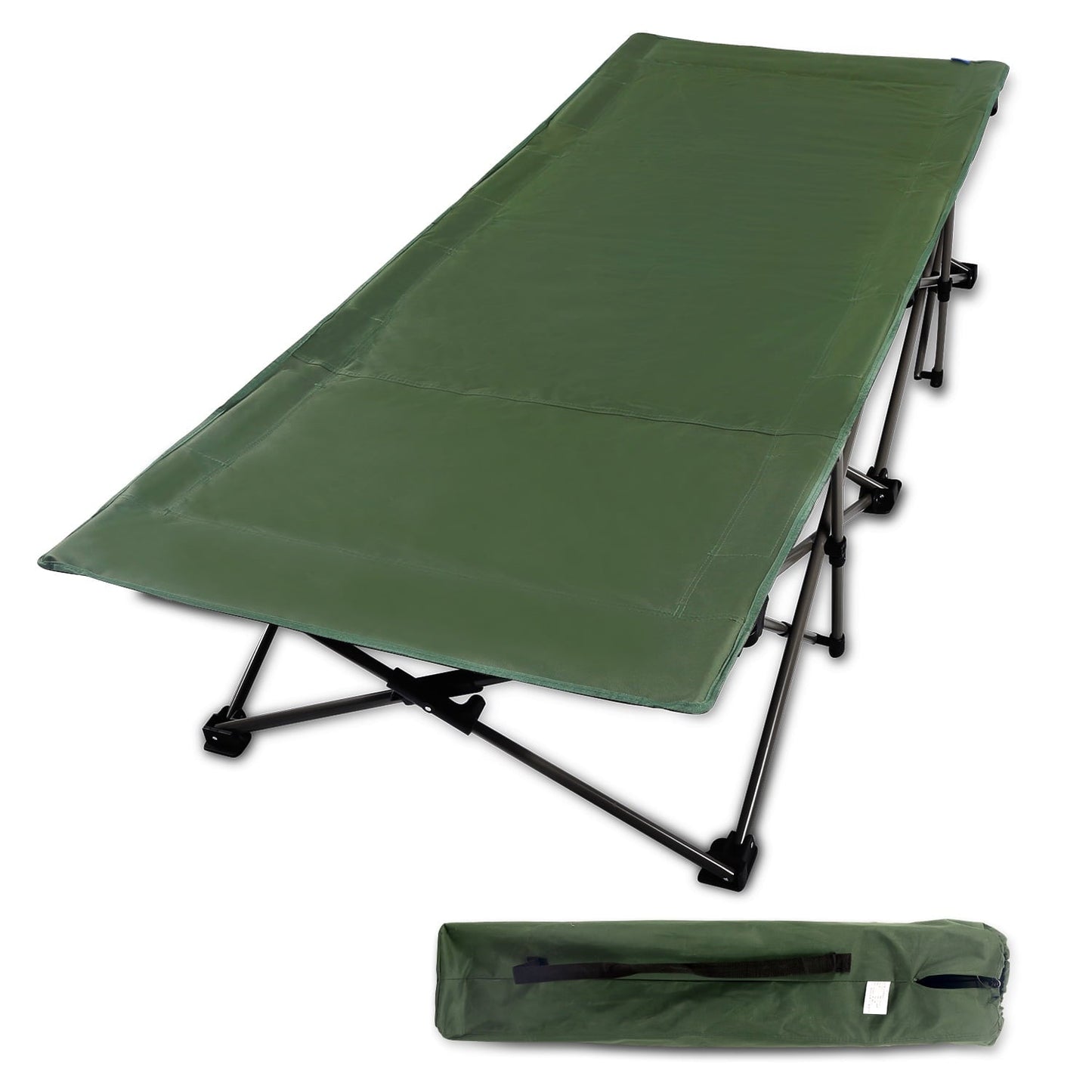 REDCAMP XXL Folding Camping Cot for Adult, Extra Wide Oversize Sleeping Cot Portable Travel Bed, Green