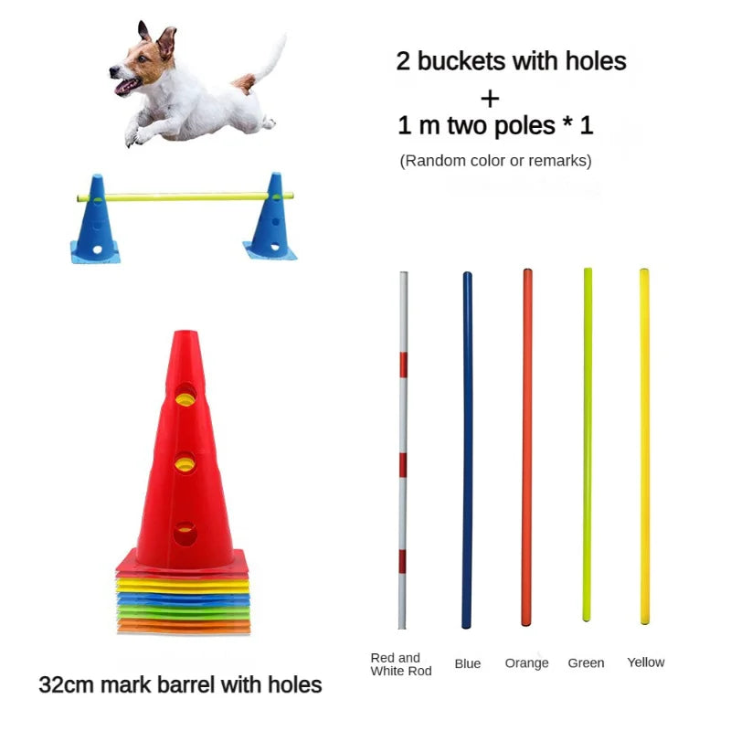 Pet Agility Training Set Jumping Bar Dog Obstacle Training Equipment Hurdle Training Dog Training Device Pet Supplies GROOMY