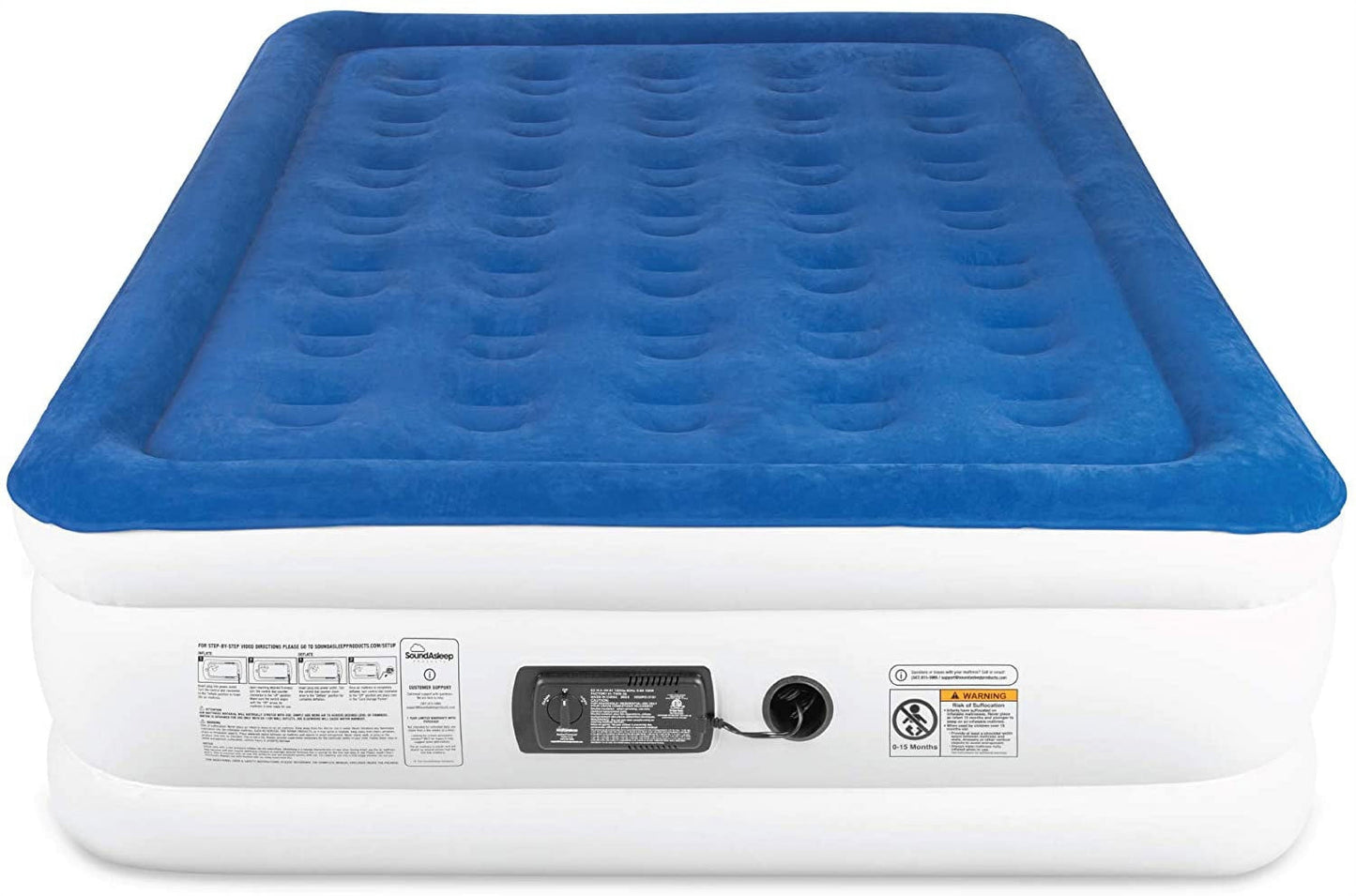 SoundAsleep Dream Series Air Mattress with ComfortCoil Technology & Internal High Capacity Pump - Full Size
