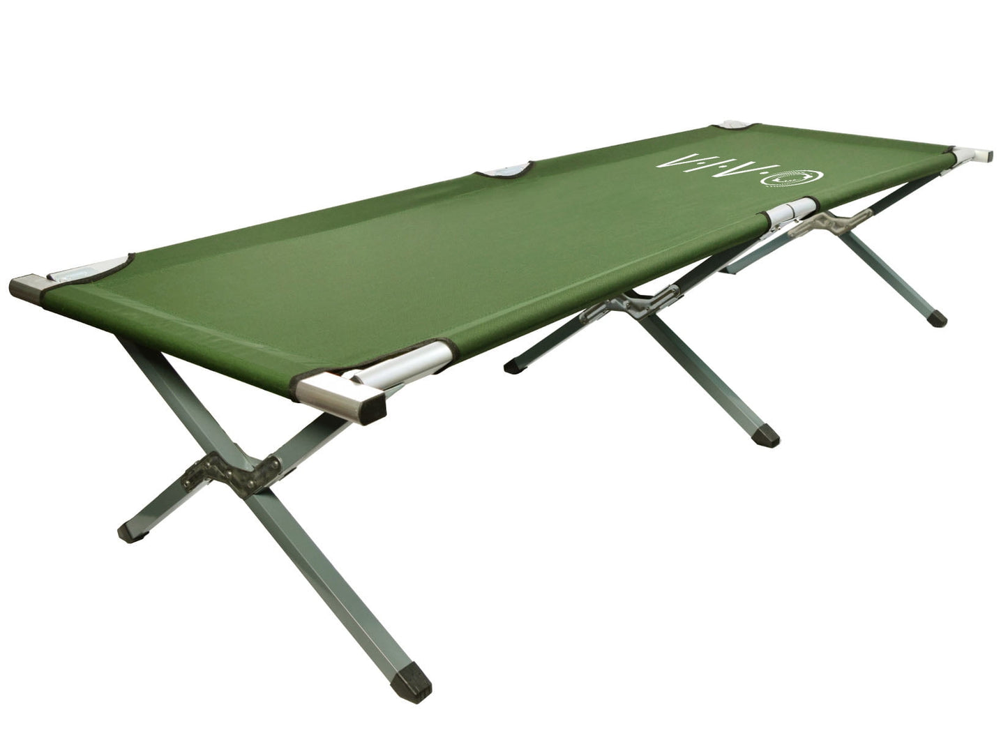 VIVO Green Camping Cot, Fold up Bed, Military Style Cot, Carrying Bag Included