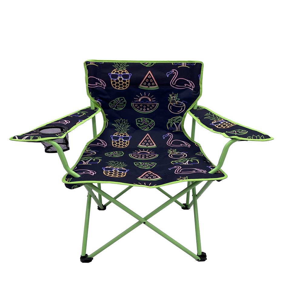 Ozark Trail Camping Chair, Neon Green and Blue