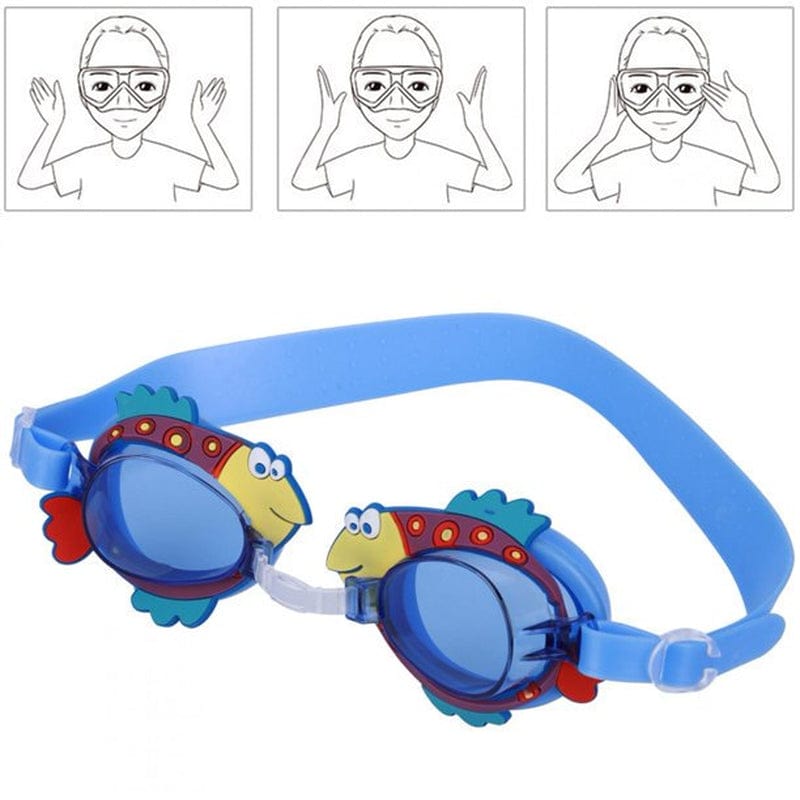 AABV 3 Pairs Kid Swim Goggles, Anti- Fog No Leaking Swimming Goggle Cartoon Sea Animal Youth Swim Glasses Diving Accessories for Teens Kids Boys Girls