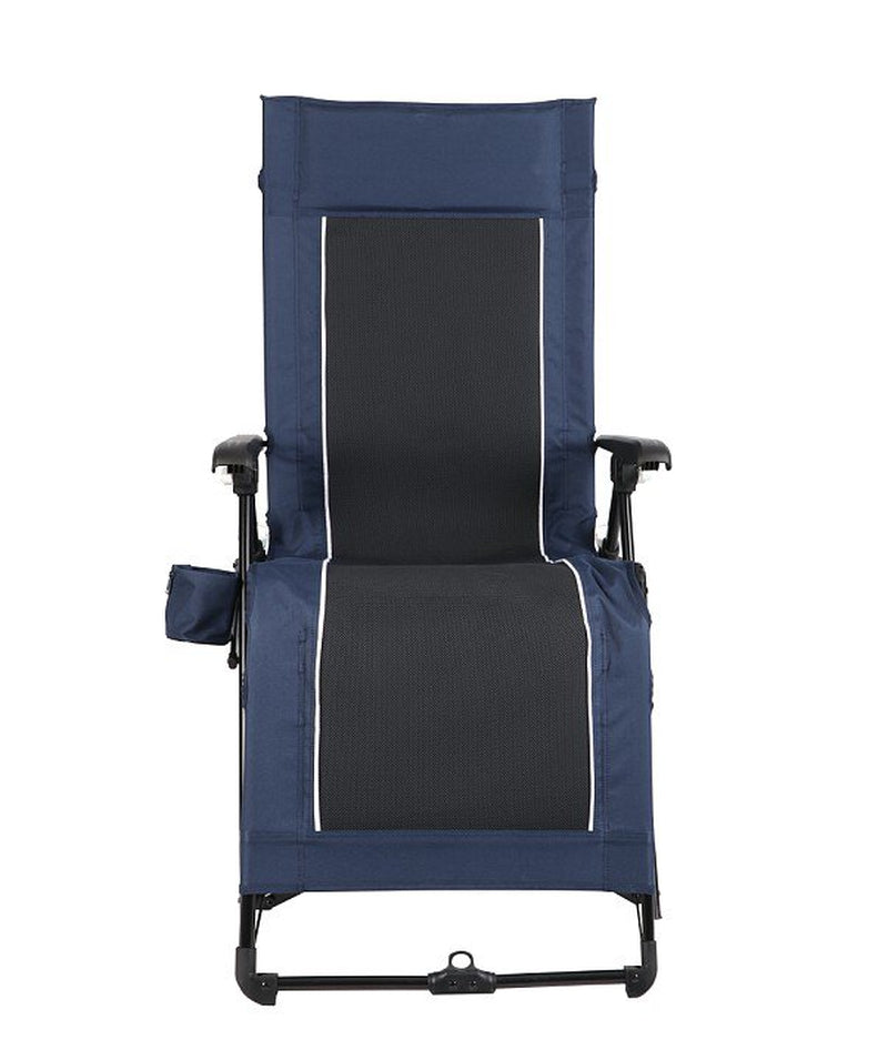 Ozark Trail Quad Zero Gravity Lounger Camping Chair, Blue, Adult