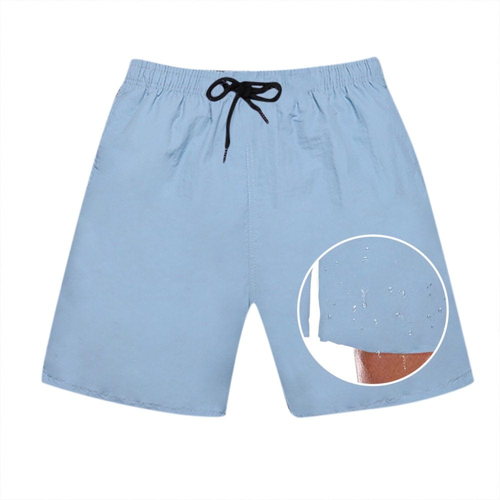 EZA Men'S Tasron Quick Dry Waterproof Plain Color Straight Beach Shorts Speedos Swim Trunks