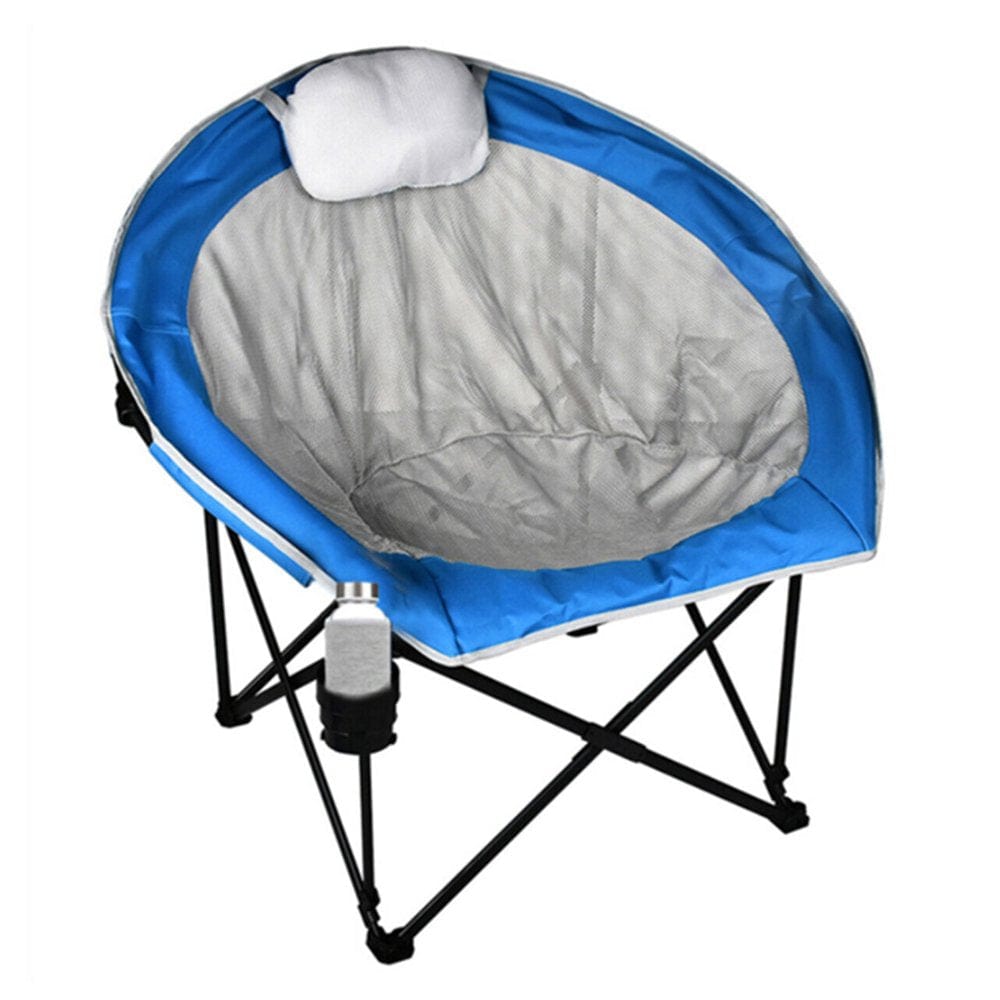 Folding Chair for Outdoors, Heavy-Duty Portable Camp Chair, 600D Oxford Outdoor Chair Lawn Chair, Adult Steel Frame Camping Chair for Beach / Hiking / Fishing / Spectator, Support 350Lbs, TE078