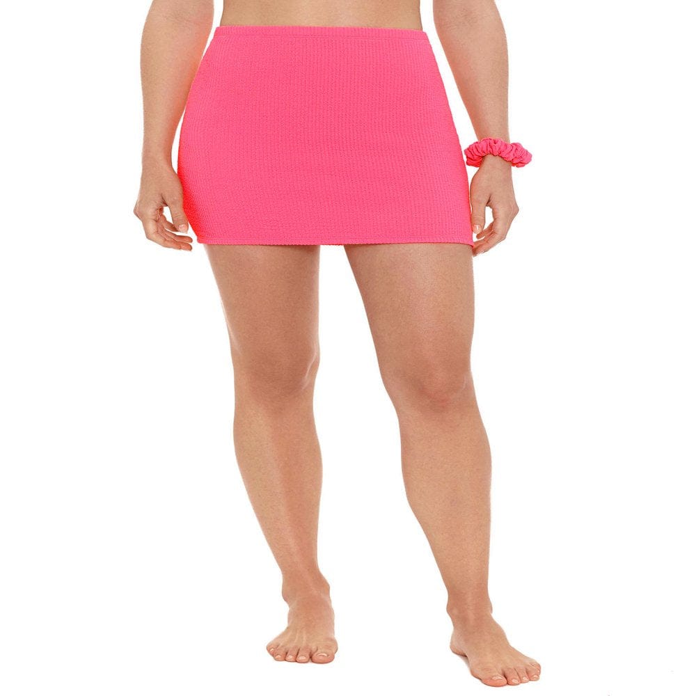 Hit Rewind Junior Crinkle Mini Skirt Coverup with Scrunchy