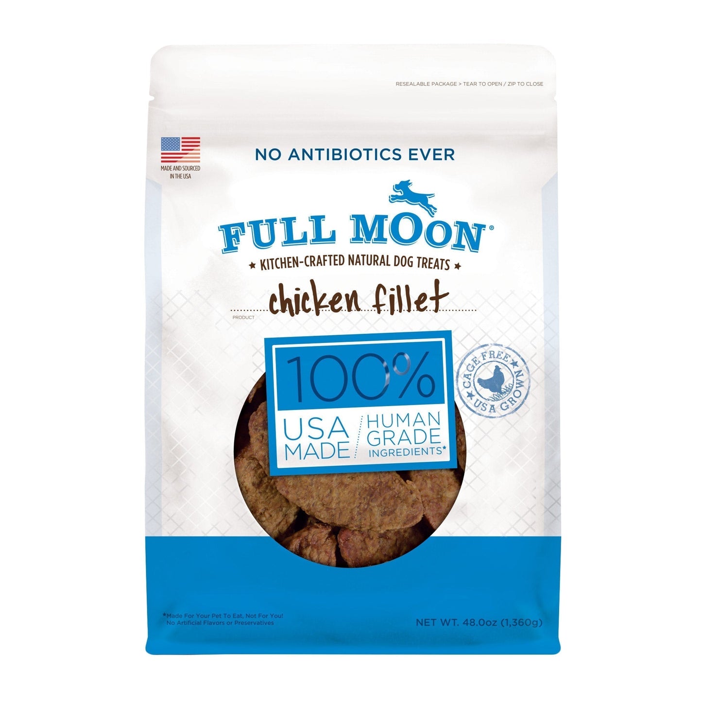 Full Moon Antibiotic Free Chicken Jerky Dog Treats, 3lb