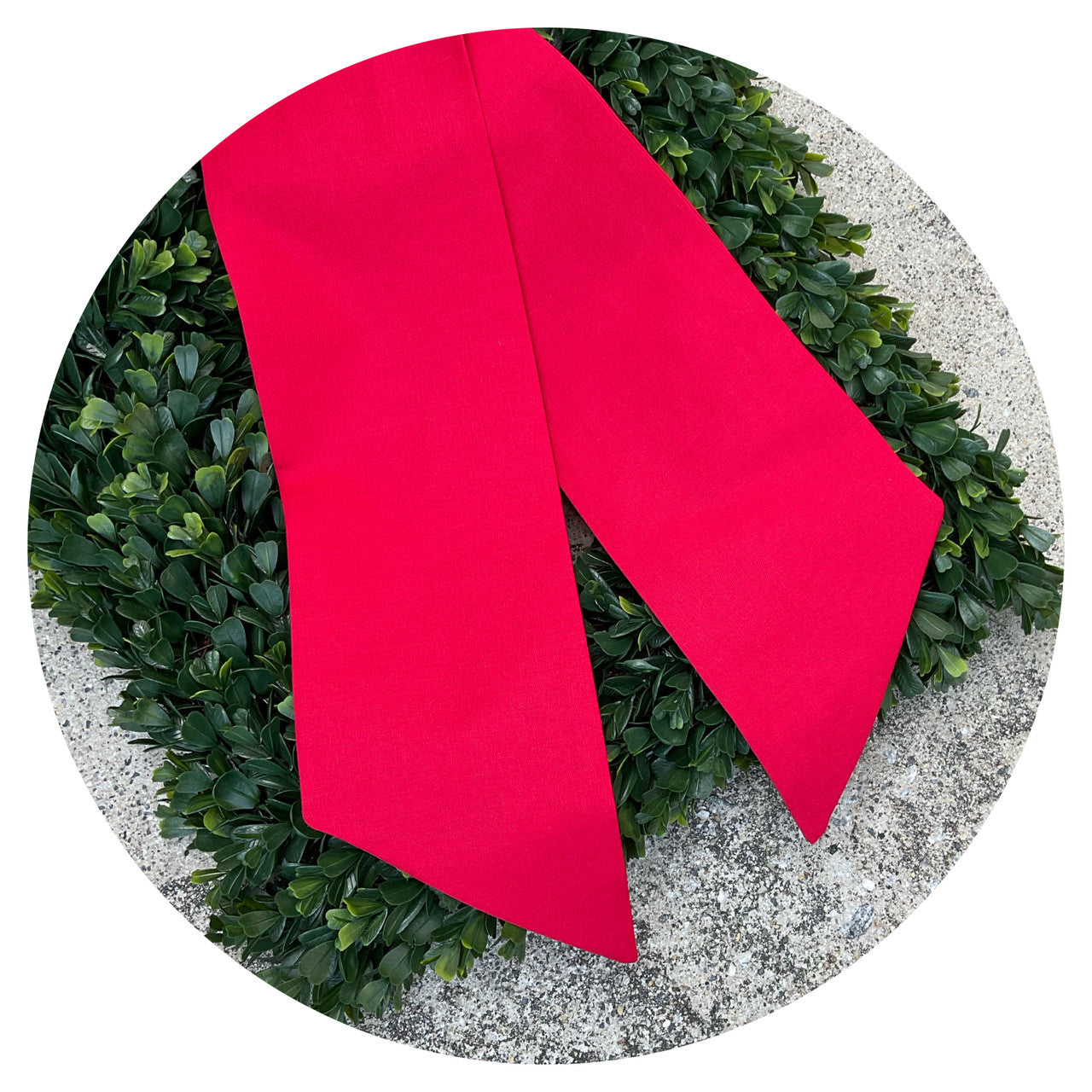 Linen Wreath Sash - 54" Wreaths & Garlands The Royalty Collection Red