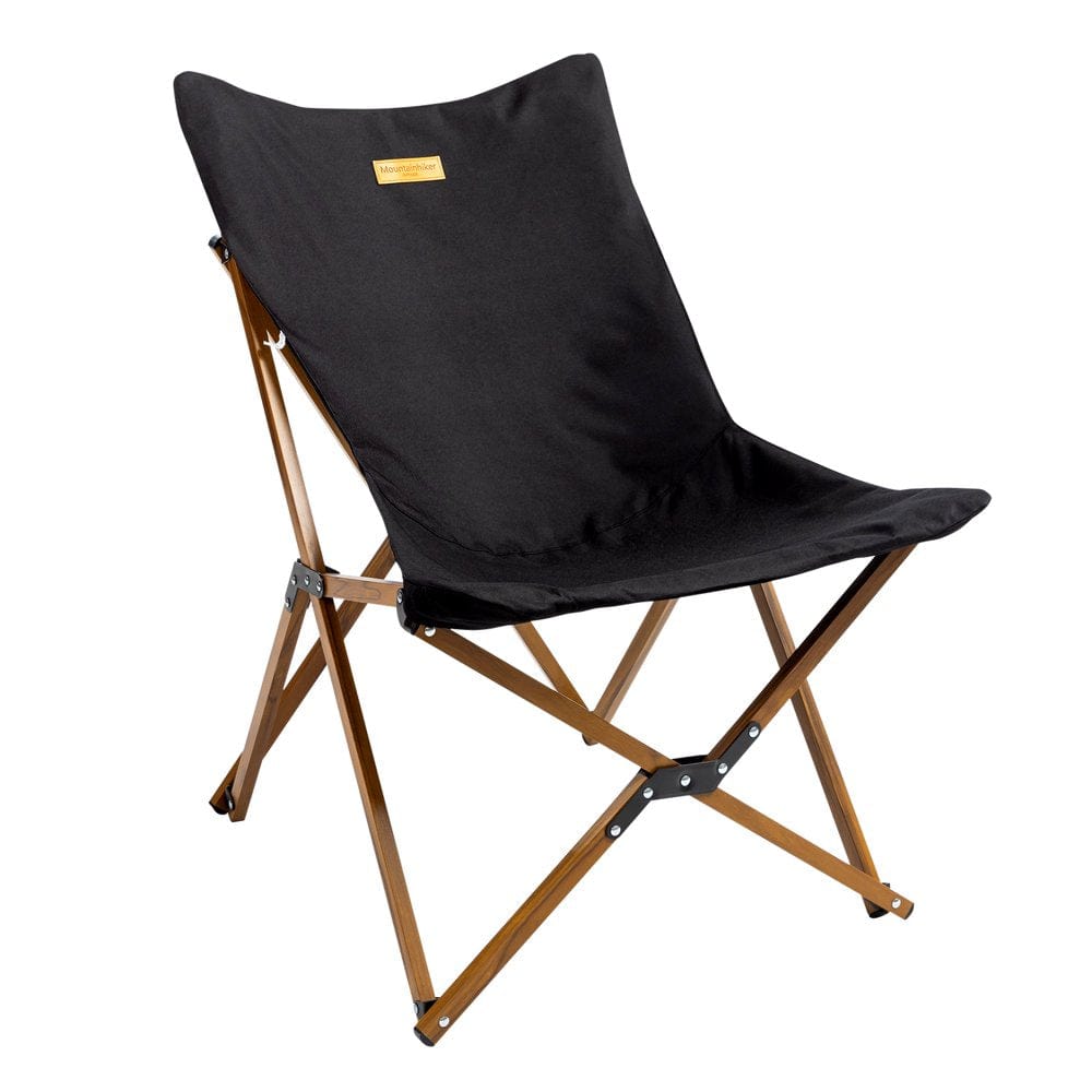 Mountainhiker Camping Chairs for 350 Lbs Capacity, Portable Folding Backpacking Chair Heavy Duty Support for Outdoor Hiking Camping Traveling Beach,Black