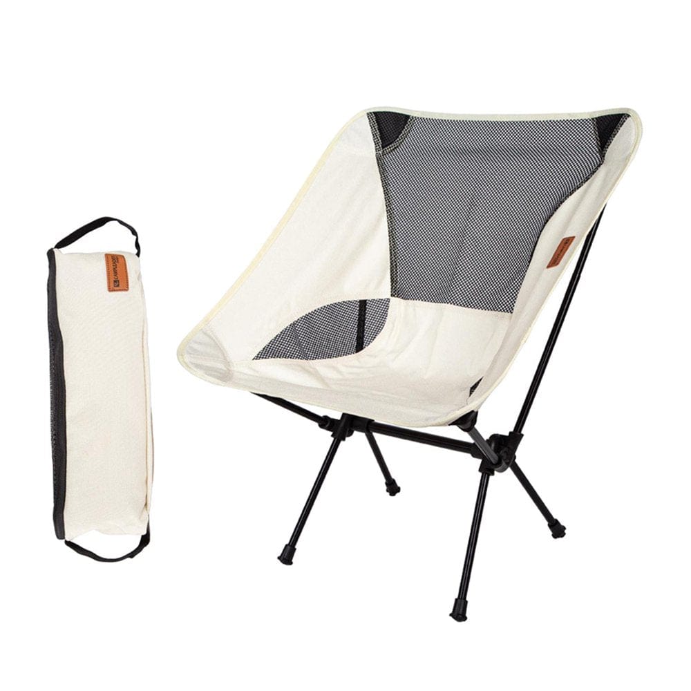 Packable Folding Chair Portable with Storage Aluminum Alloy Ultralight Furniture Stool for Outdoor, Camping, Hiking, Beach, Lawn Accessory