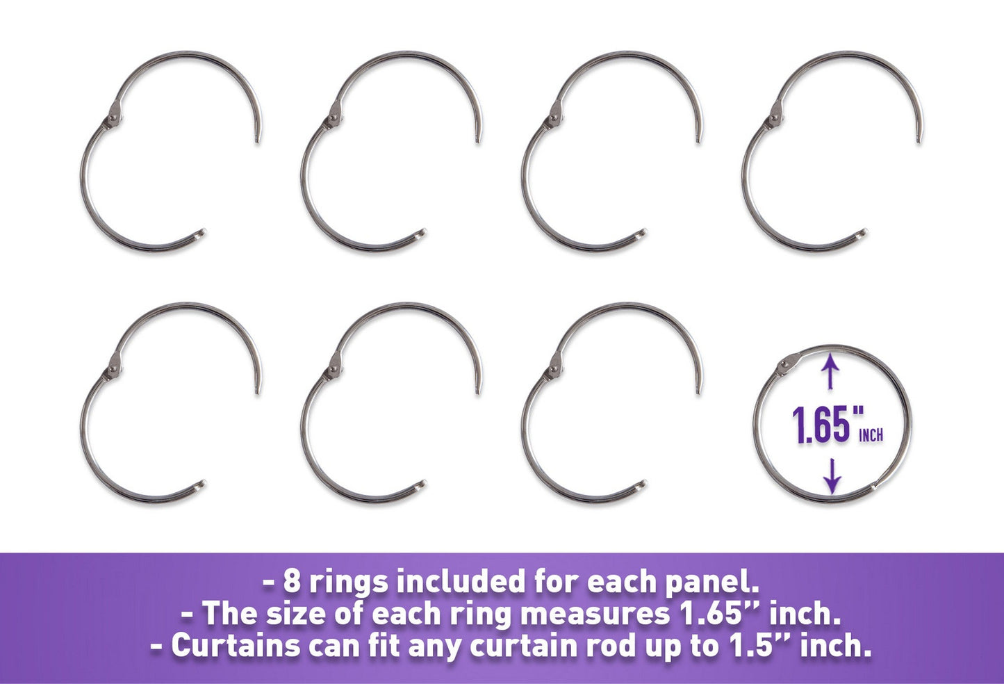 White Thermal 100% Blackout Grommet Curtain Liner