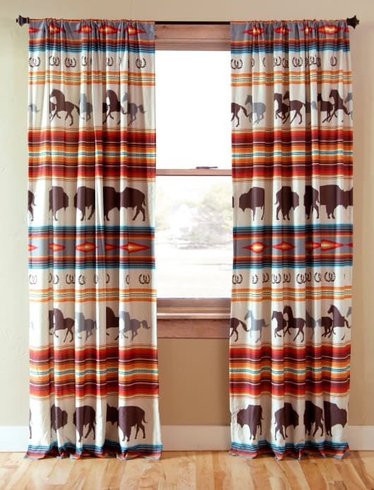 Western Stripe Curtain Panels