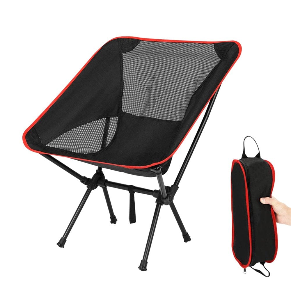 WZCPCV Folding Camp Chairs,With Travel Bag,Thickened Fabric Beach Chairs,250Lb Weight Capacity,Black