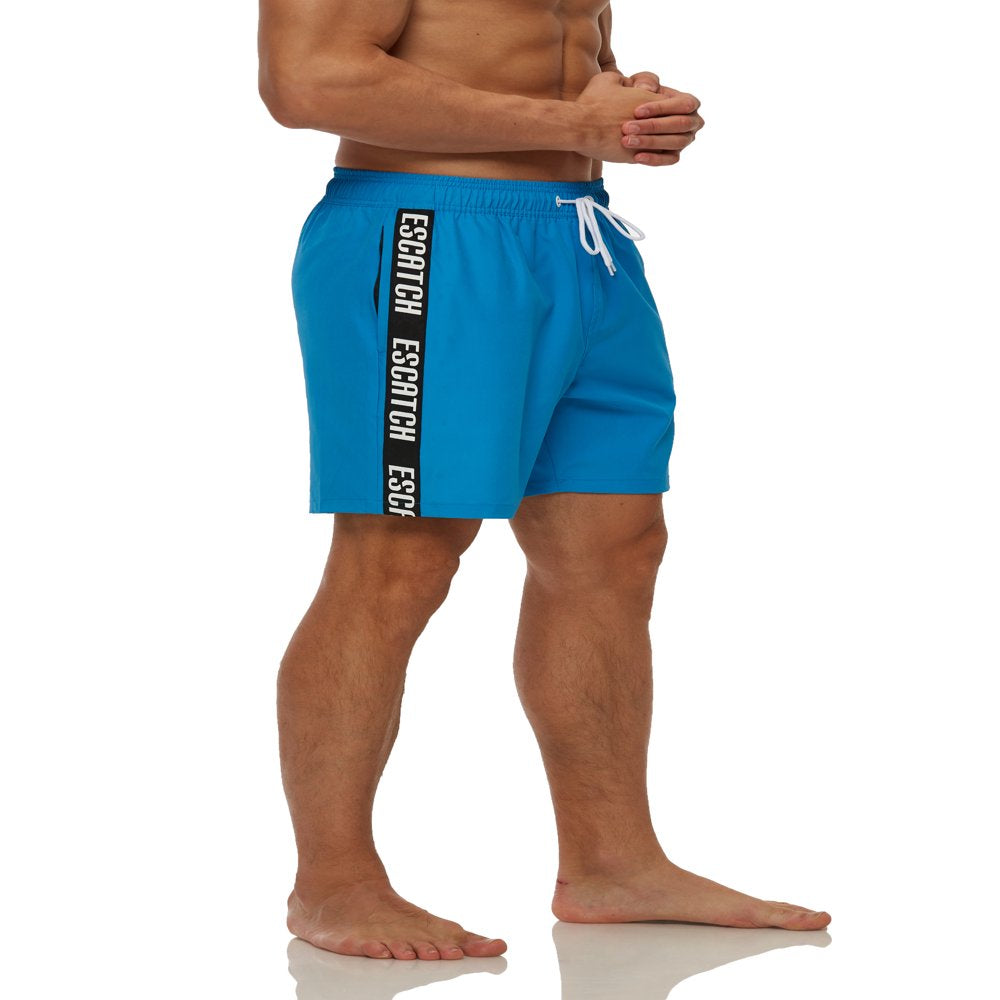 Yukaichen Men'S Swim Trunks Quick Dry Beach Shorts with Zipper Pockets and Mesh Lining Armygreen 36