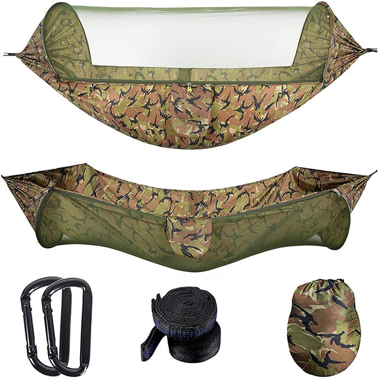 Camping Outdoor Automatic Speed Open Hammock Mosquito Net - Blue Force Sports
