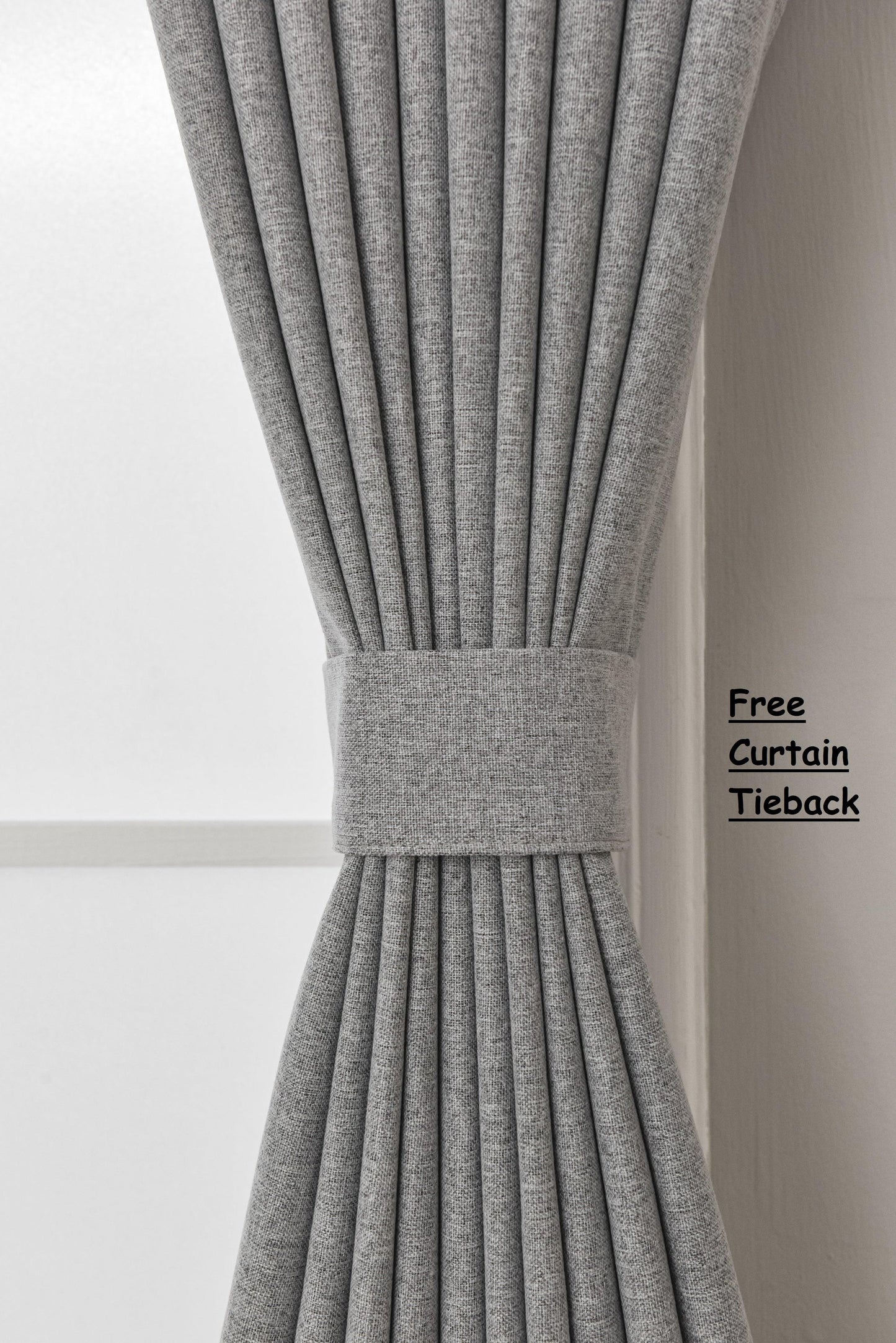 100% Total Blackout Curtain Linen Textured, Customize Size/Head, 1 Panel