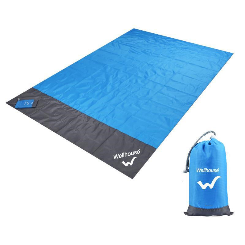 Camping Mat Waterproof Beach Blanket Outdoor Portable Picnic Ground Mat Mattress - Blue Force Sports