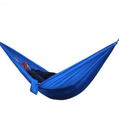 Backpacking Hammock Portable Nylon Parachute Outdoor Double Hammock - Blue Force Sports