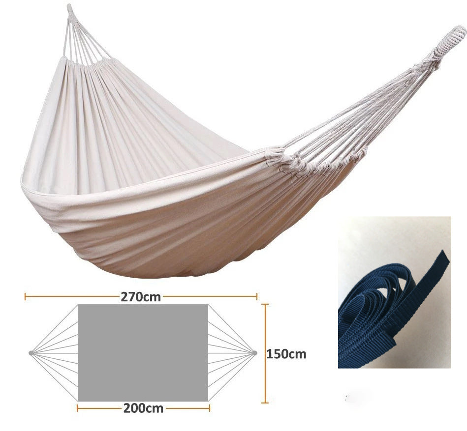 Camping Hammock Cotton Hammock Swing Bed Outdoor Backpack Survival or Travel Swing - Blue Force Sports