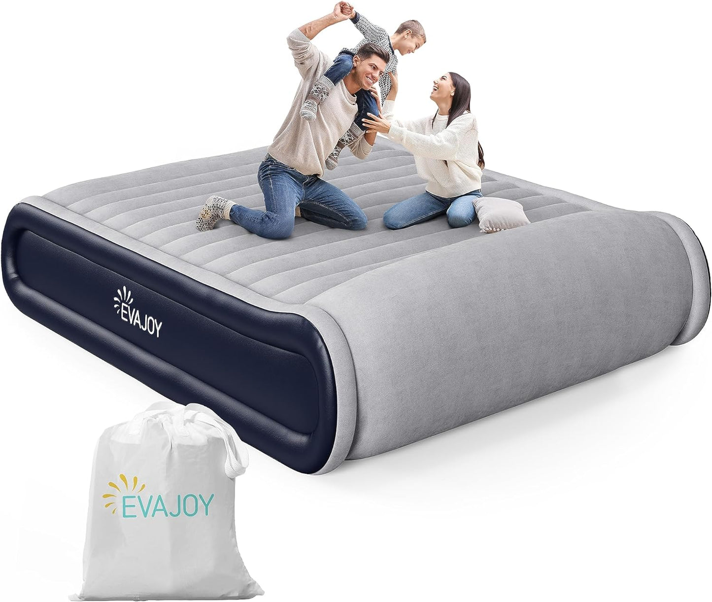 Evajoy Elevated  Air Mattress HF004 with Built-in Pump, Portable Queen Size Air Mattress