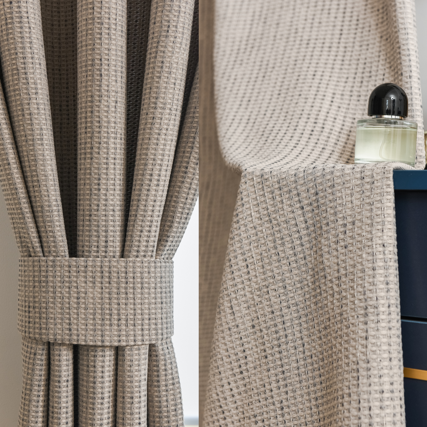 Nature Weave Curtain 60% Blackout Curtain, Customize Size/Head, 1 Panel