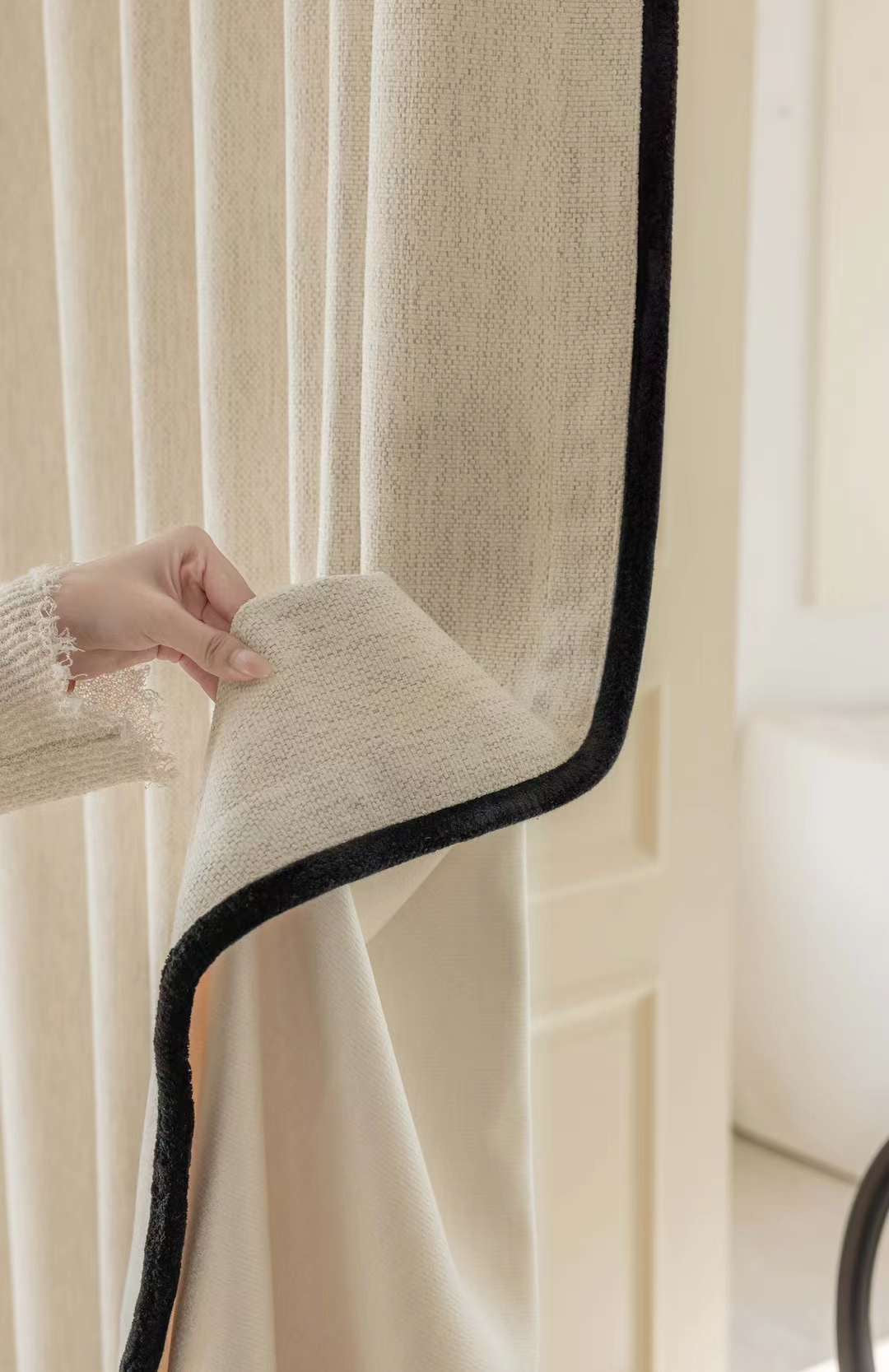 Mid-Century Modern Style 80% Blackout Curtain, Customize Size/Head, 1 Panel