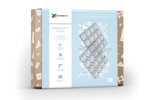 Connetix Tiles - 2 Piece Clear Base Plate Pack