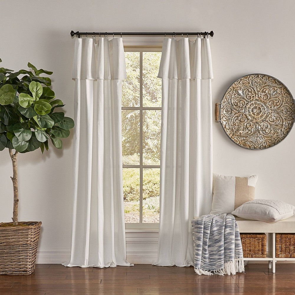 Pair Mercantile Cloth 108-Inch Drop Light Filtering Window Curtain Panel in Grey