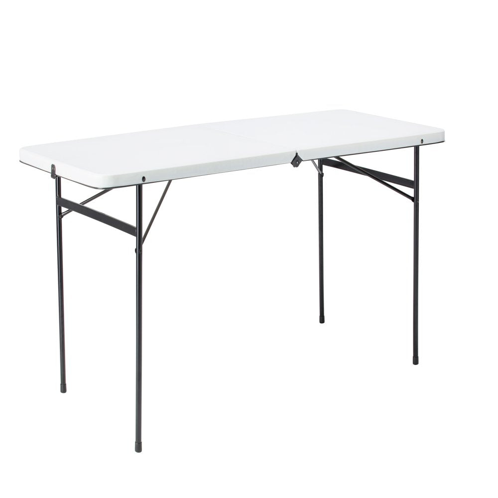 Mainstays 6 Foot Bi-Fold Plastic Folding Table, White