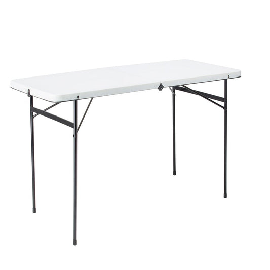 Mainstays 6 Foot Bi-Fold Plastic Folding Table, White