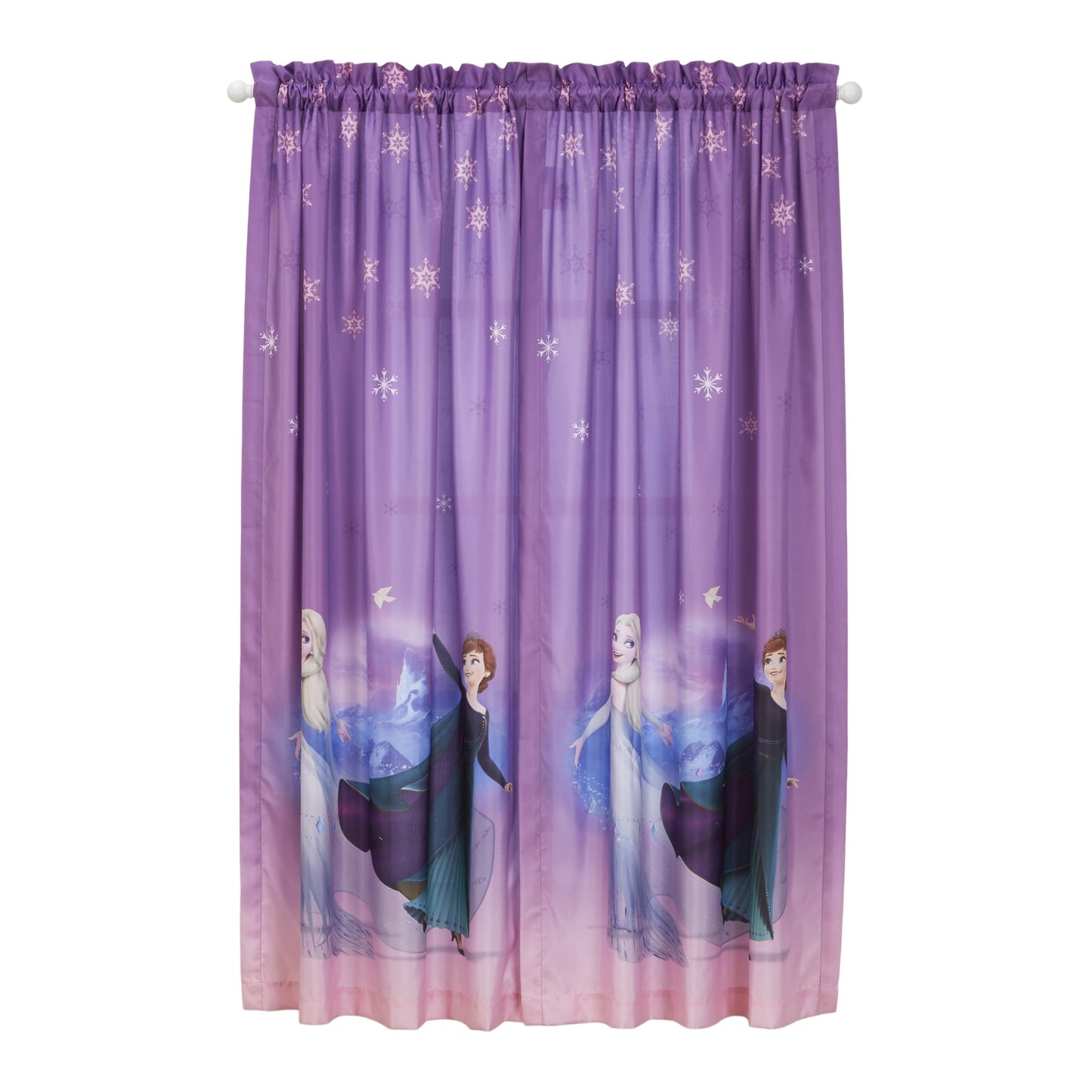 Bedroom Window Curtains 2 Panel Set 63 Inch Length in Purple